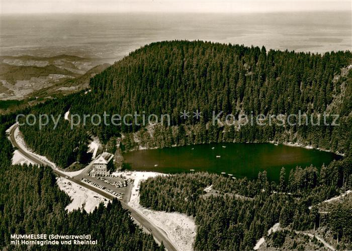 Mummelsee Fliegeraufnahme mit Hornisgrinde und Rheintal