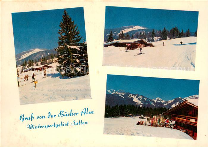 Rottach-Egern Baecker Alm Wintersportgebiet Sutten