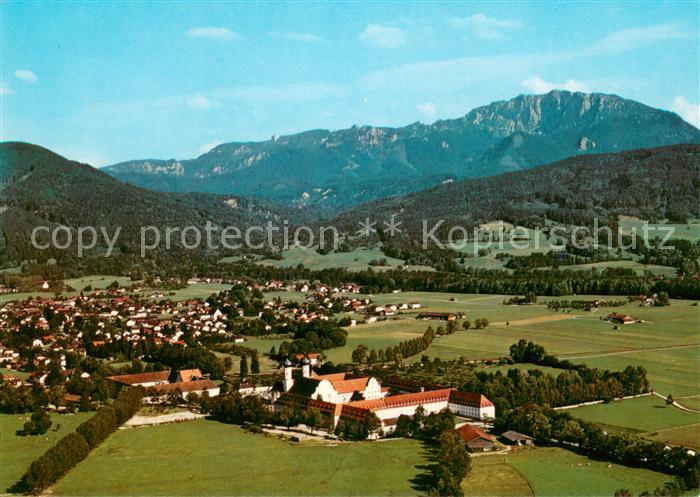 Benediktbeuern Salesianerkloster und Benediktenwand Fliegeraufnahme