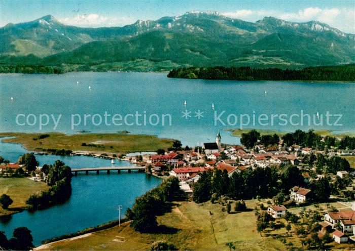 Seebruck Chiemsee Fliegeraufnahme