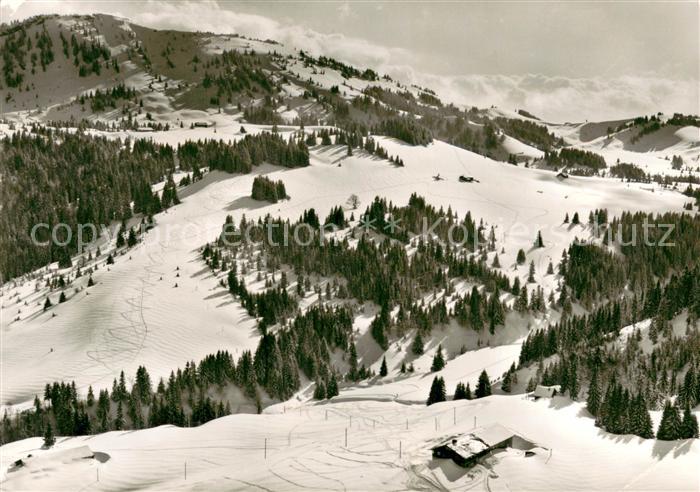 Steibis Oberstaufen Bayern Alpengasthof Hochbuehl Winterpanorama Allgaeuer Alpen