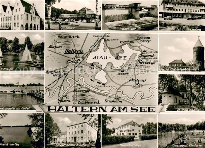 Haltern See und Umgebung Landkarte Sehenswuerdigkeiten