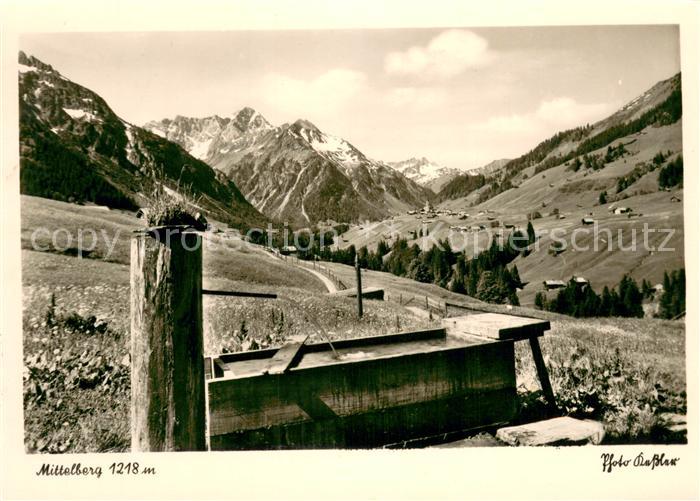 Mittelberg Oy Brunnen Landschaftspanorama Alpen