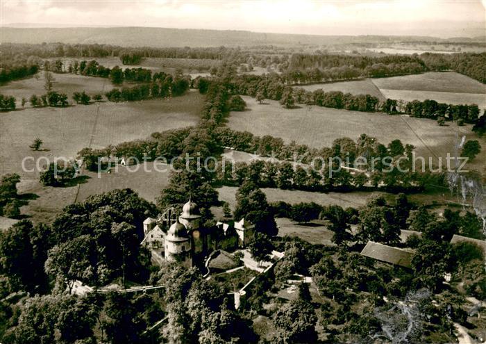 Beberbeck Sababurg Dornroeschenschloss am Reinhardswald Fliegeraufnahme