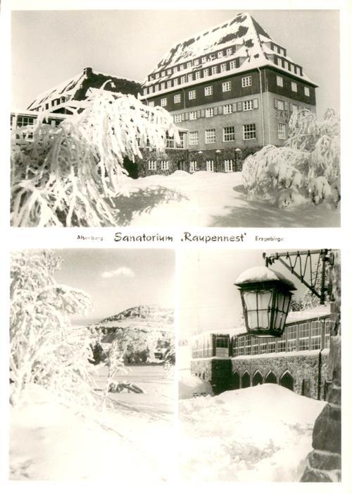 Altenberg Erzgebirge Sanatorium Raupennest im Winterzauber
