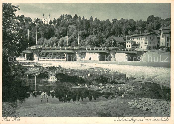 Bad Toelz Kalvarienberg und neue Isarbruecke