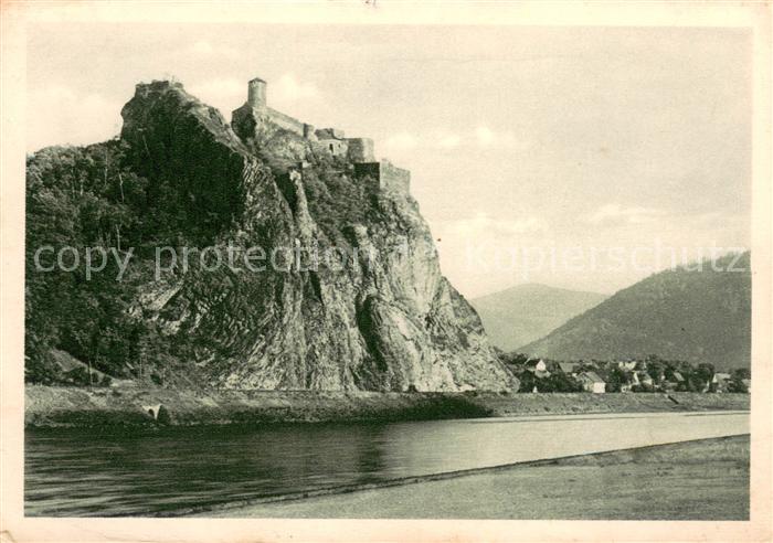 Aussig Tschechien Elbtal Sudentengau Burg Schreckenstein an der Elbe