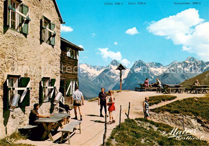 Kals Grossglockner Matreier Toerl Haus gegen Schobergruppe