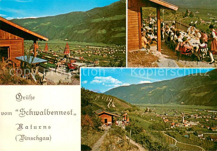 Naturns Jausenstation Schwalbennest Panorama Vinschgau