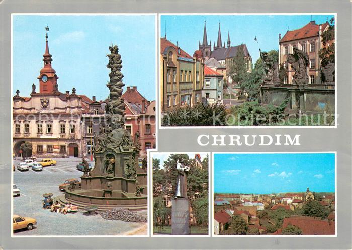 Chrudim Motive Innenstadt Altstadt Brunnen