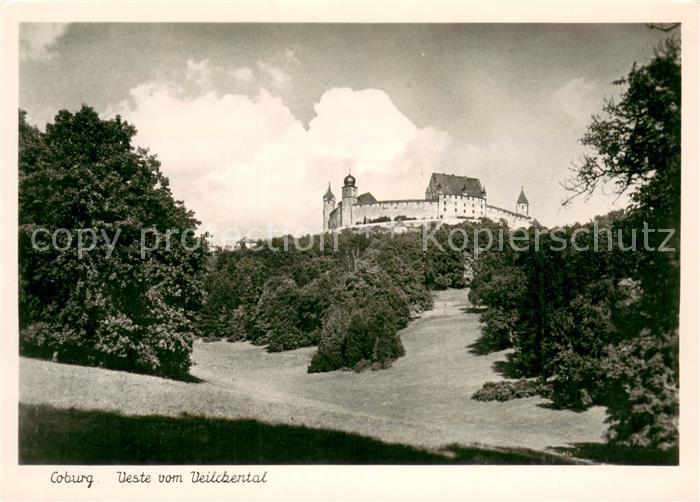 Coburg Bayern Veste vom Veilchental