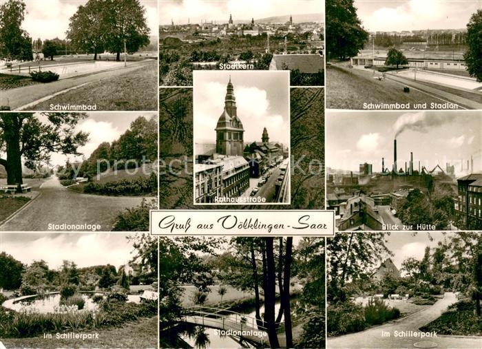 Voelklingen Schwimmbad Stadtkern Stadion Parkanlagen Rathausstrasse Huette Schil