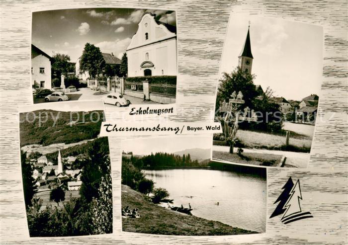 Thurmansbang Gasthof Pension Kirche Erholungsort Uferpartie an der Donau