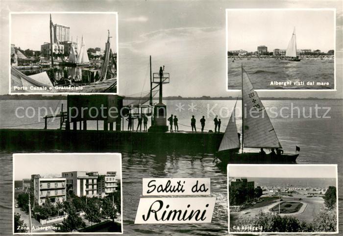 Rimini Porto Canale Grattacielo Alberghi visti dal mare Zona Alberghiera Spiaggi