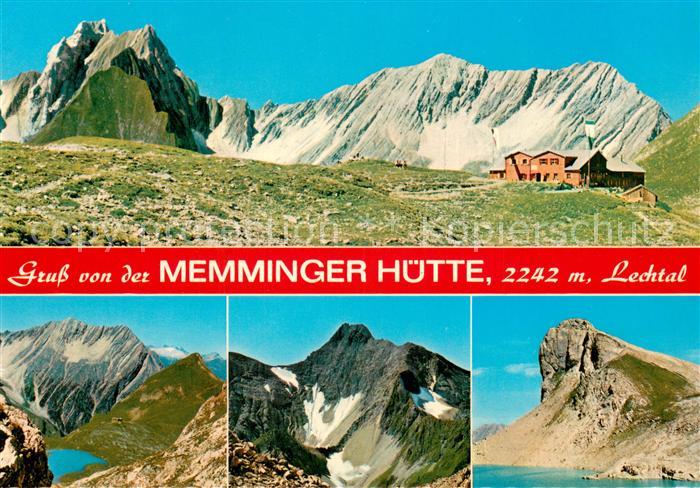 Memminger Huette Berghuette Lechtaler Alpen Gebirgspanorama Bergsee
