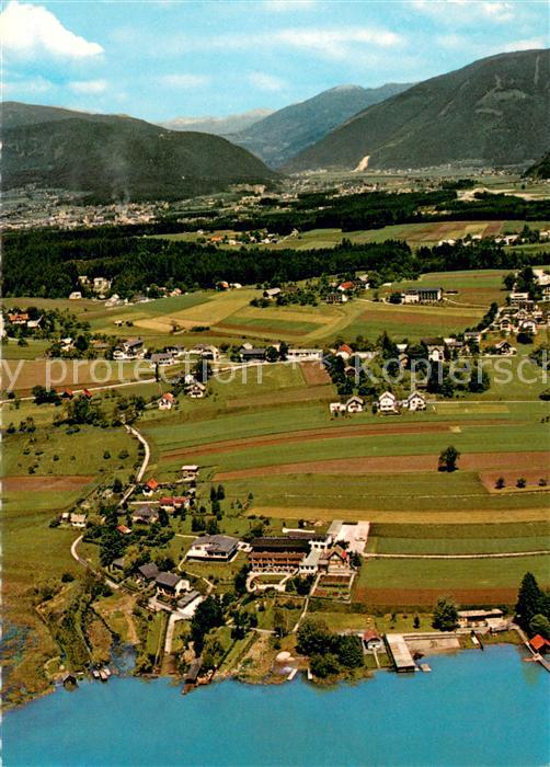 Faakersee Blick auf Drobollach Fliegeraufnahme