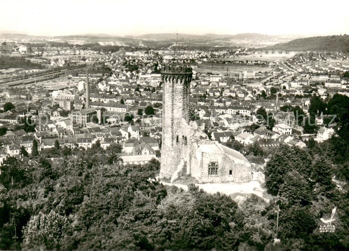 Forbach Lothringen La Tour du Schlossberg vue aérienne