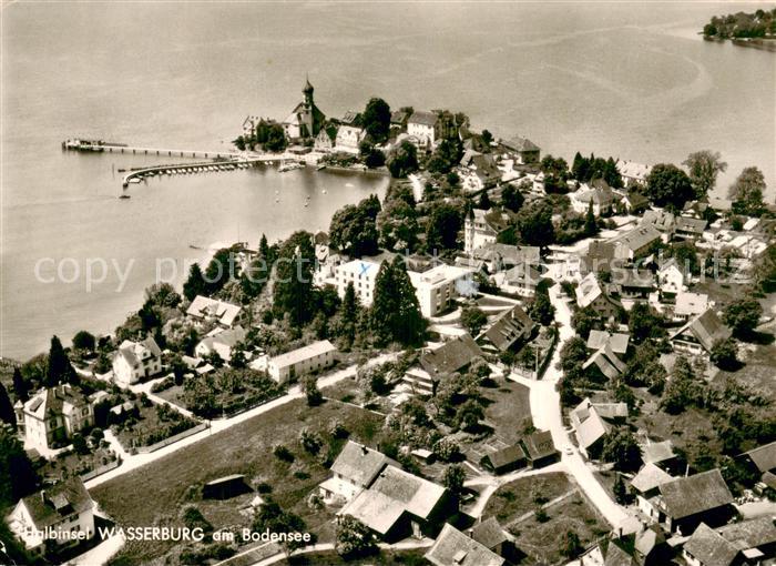 Wasserburg Bodensee Halbinsel Sanatorium Fliegeraufnahme