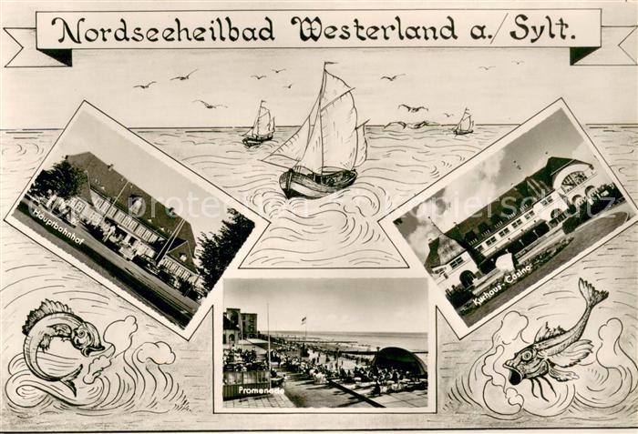 Westerland Sylt Hauptbahnhof Promenade Konzertpavillon Kurhaus Casino Nordseehei