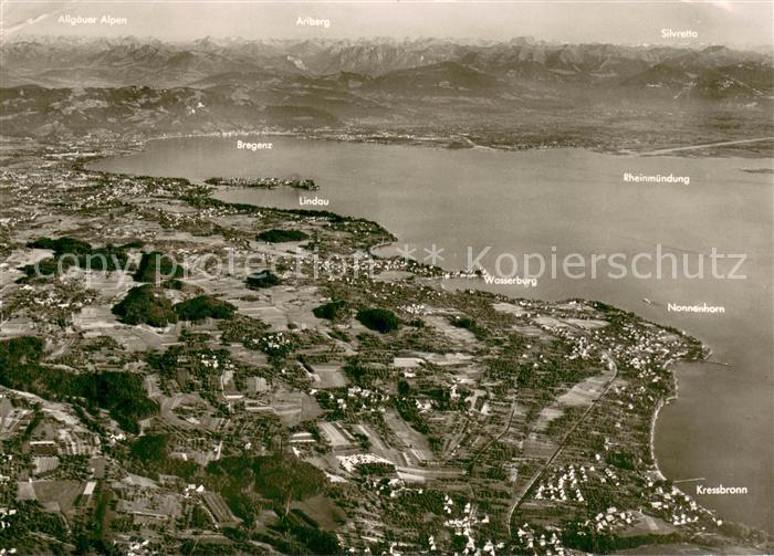 Nonnenhorn Bodensee Alpenkette Fliegeraufnahme