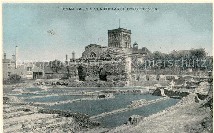 Leicester United Kingdom Roman Forum and St Nicholas Church