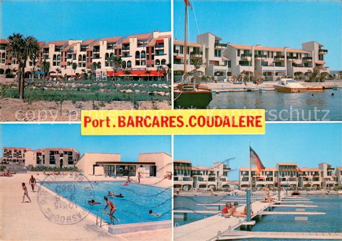 Port Barcares Ile de Coudalere Les immeubles au bord