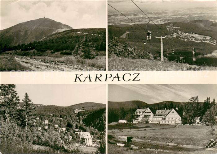 Karpacz Sniezka Widok ogolny Wyciag krzeselkowy na Kope Hotel gorski Orlinek