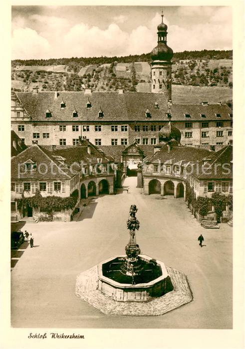 Weikersheim Schloss Weikersheim Brunnen Fliegeraufnahme