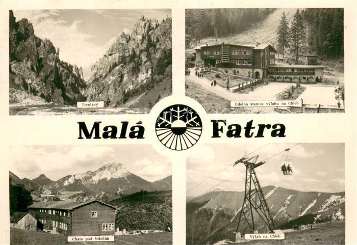 Mala Fatra Tiesnavy Udolna stanica vyfahu Chleb Chata pod Sokolim Vyfah na Chleb