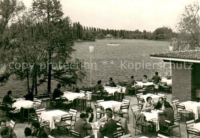 Bukarest Heraestraeu See mit Restaurant Pescaerus