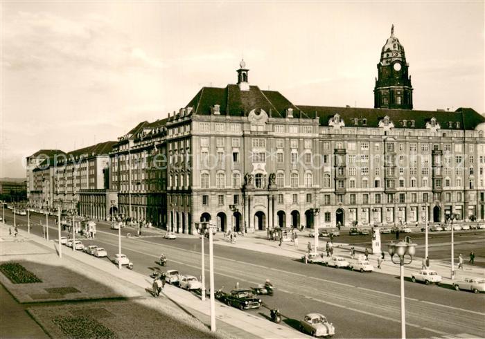 DRESDEN Elbe Altmarkt mit Thaelmannstrasse