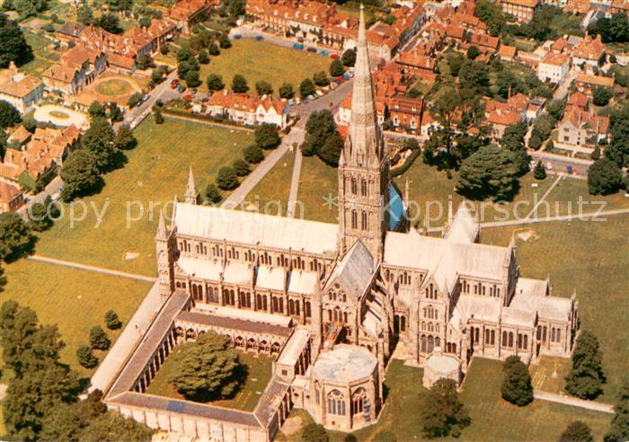 Salisbury Wiltshire Cathedral Cloisters aerial view