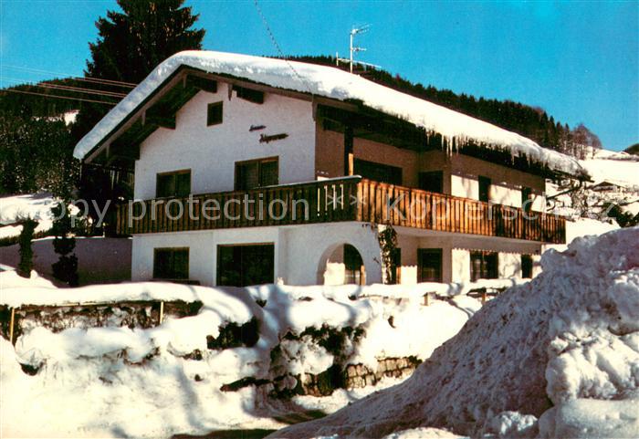 Oberau Berchtesgaden Gaestehaus Pension Haus Alpenrose im Winter