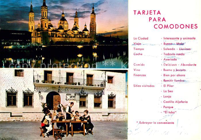 Zaragoza Saragossa Espana Basilica El Pilar y el Ebro Restaurante