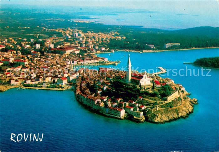 Rovinj Rovigno Istrien Halbinsel Fliegeraufnahme