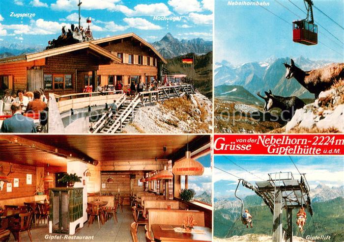 Oberstdorf Nebelhornbahn Gipfelhuette Restaurant Gemsen Allgaeuer Alpen