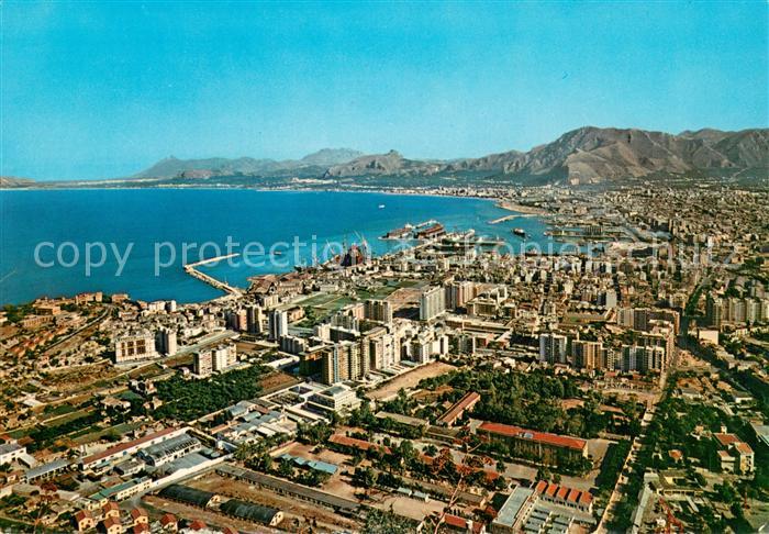 Palermo Sicilia Kuestenpanorama Fliegeraufnahme