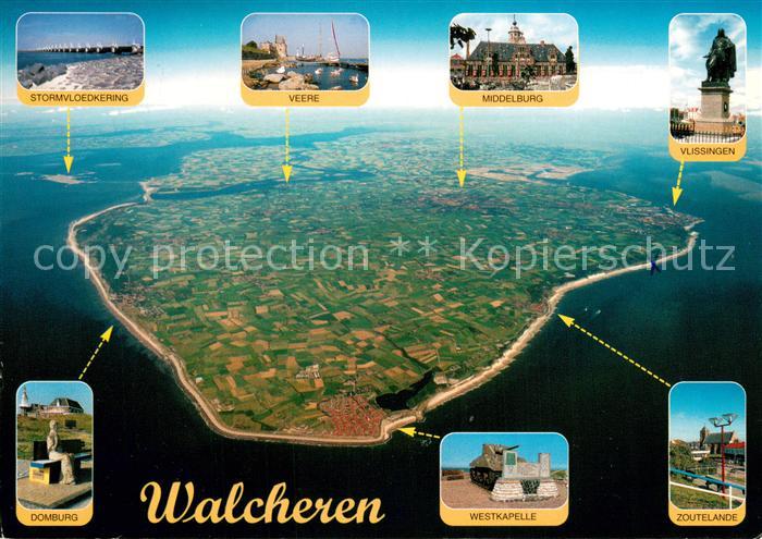Walcheren Halbinsel Fliegeraufnahme