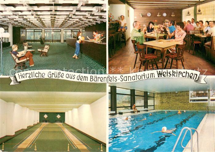 Weiskirchen Saar Baerenfels Sanatorium Empfang Restaurant Kegelbahnen Hallenbad