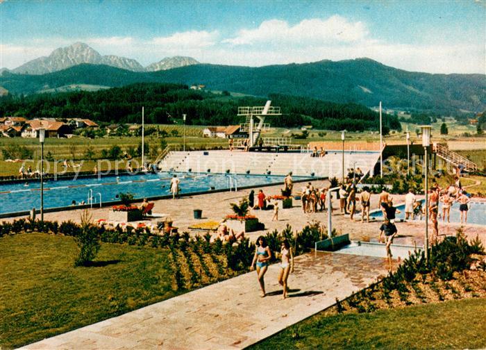 Ainring Schwimmbad Alpenblick