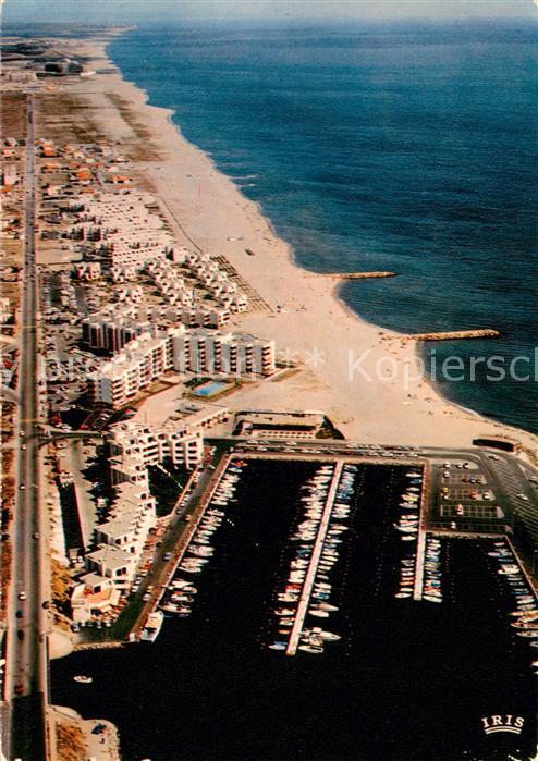 Port Barcares Port Saint Ange Résidences Miramar et Grand Large vue aérienne