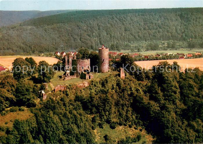 Bad Karlshafen Ruine Krukenburg Fliegeraufnahme