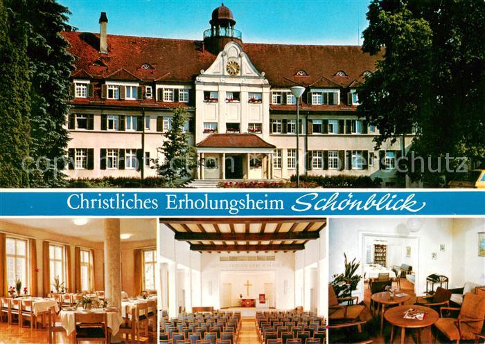 Schwaebisch Gmuend Christliches Erholungsheim Schoenblick Restaurant Inneres Kir