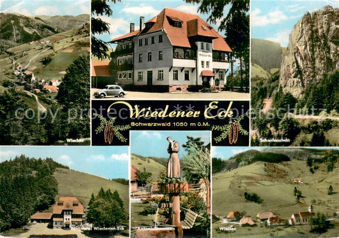 Wiedener Eck Berghotel Brunnen Scharfenstein Felsen Schwarzwald