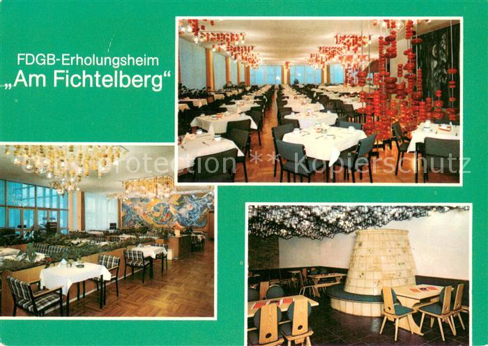 Oberwiesenthal Erzgebirge FDGB Erholungsheim Am Fichtelberg Restaurant Kaminzimm