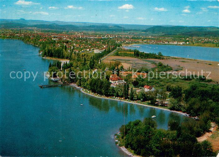 Radolfzell Bodensee Halbinsel Mettnau Fliegeraufnahme
