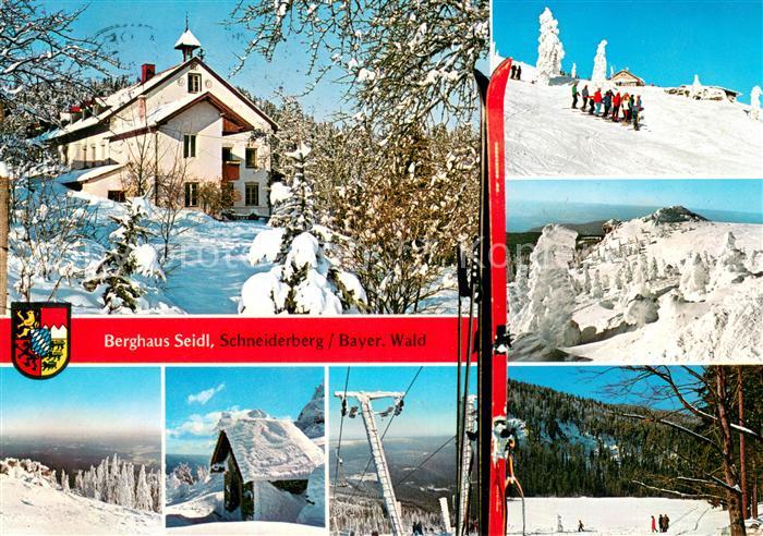 Schneiderberg Berghaus Seidl Winterpanorama Bayerischer Wald