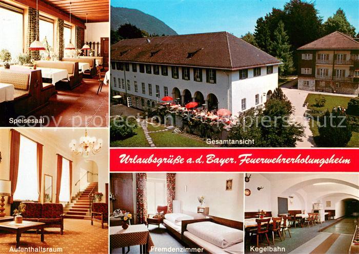 Bayerisch Gmain Bayerisches Feuerwehrerholungsheim Speisesaal Aufenthaltsraum Fr