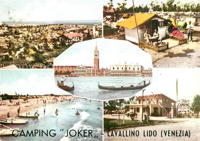 Cavallino Venezia Campingplatz Gaststaette Strand Gondeln