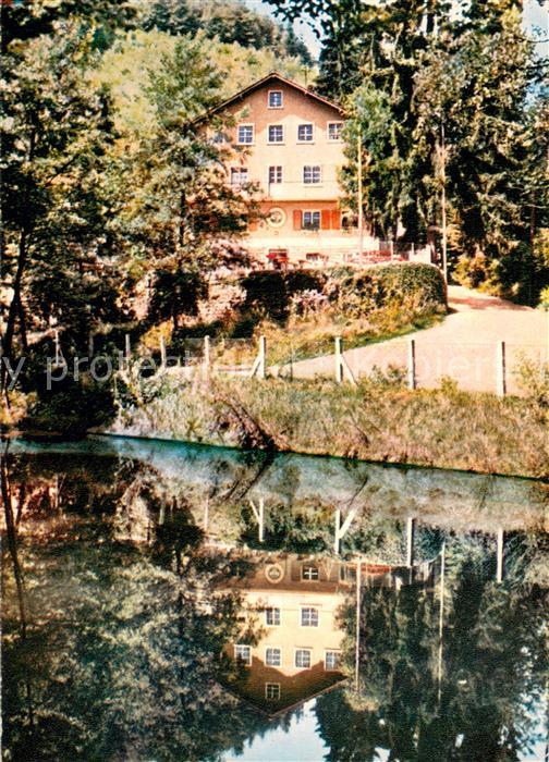 Neustadt Weinstrasse Neustadter Naturfreundehaus Wasserspiegelungim Teich